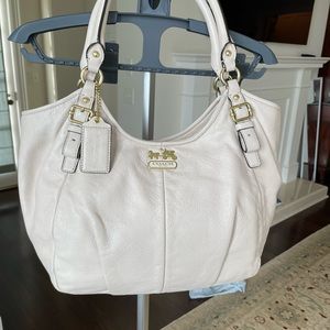 Winter white Coach shoulder bag